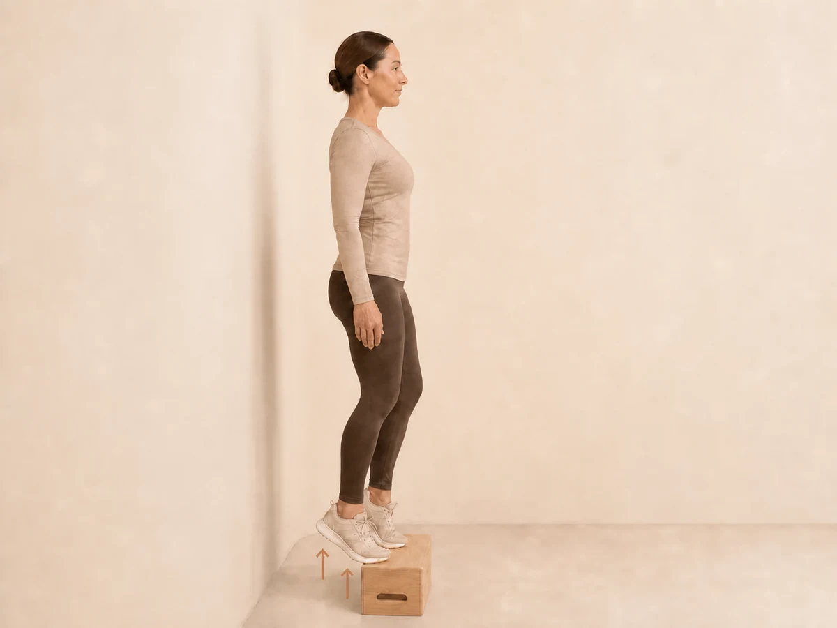 Bent-Knee Heel Raises — finishing position