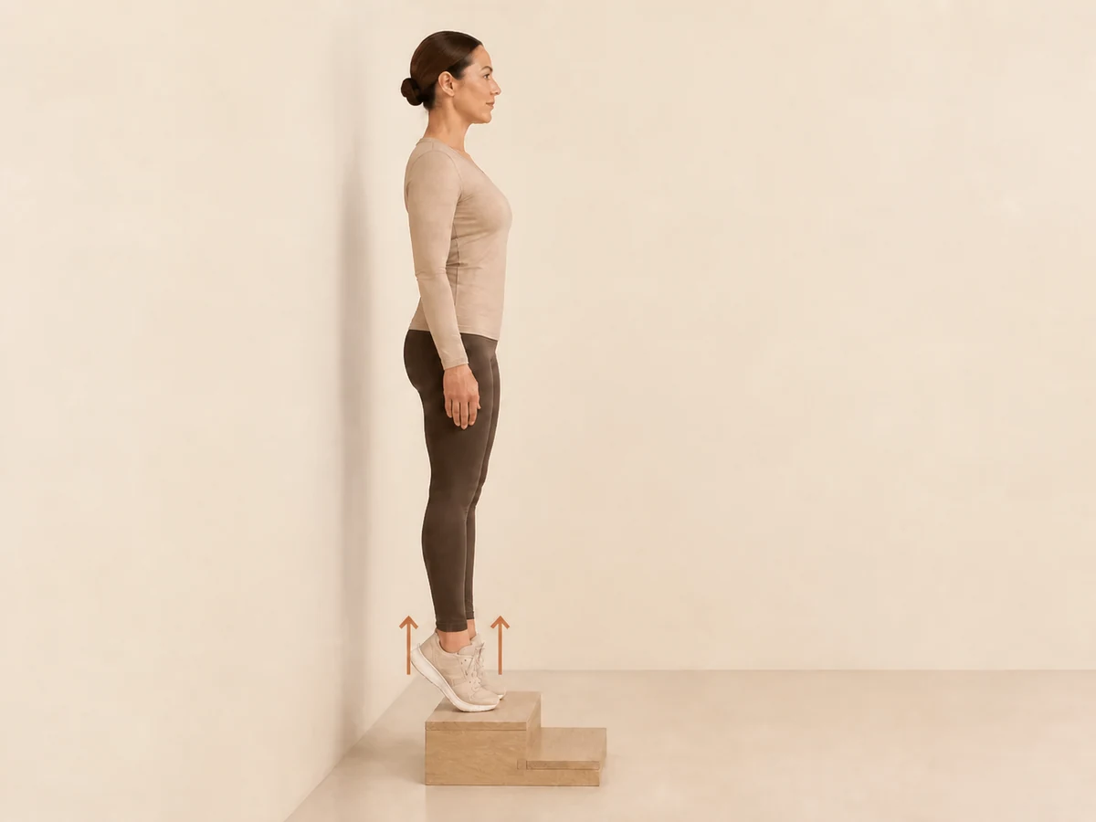 Straight-Knee Heel Raises — finishing position