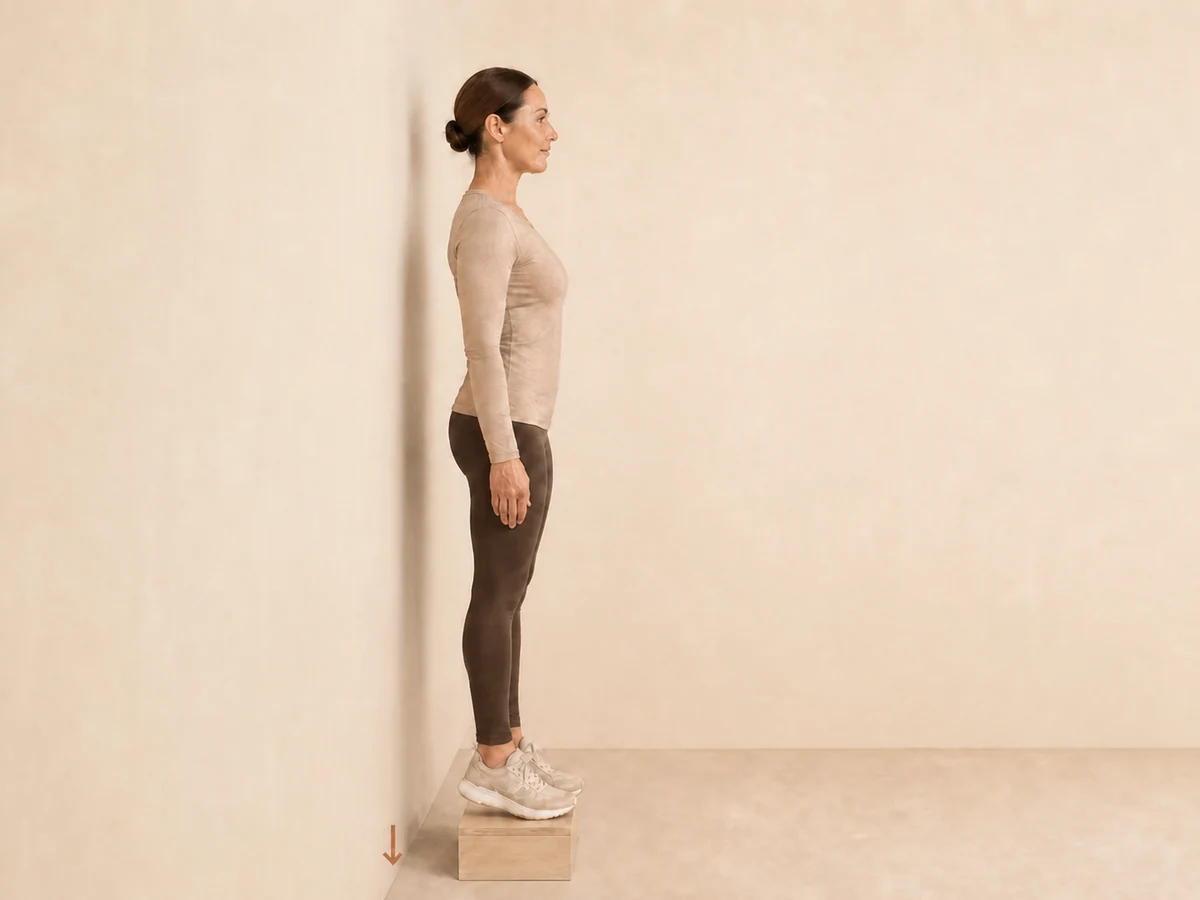 Straight-Knee Heel Raises — starting position