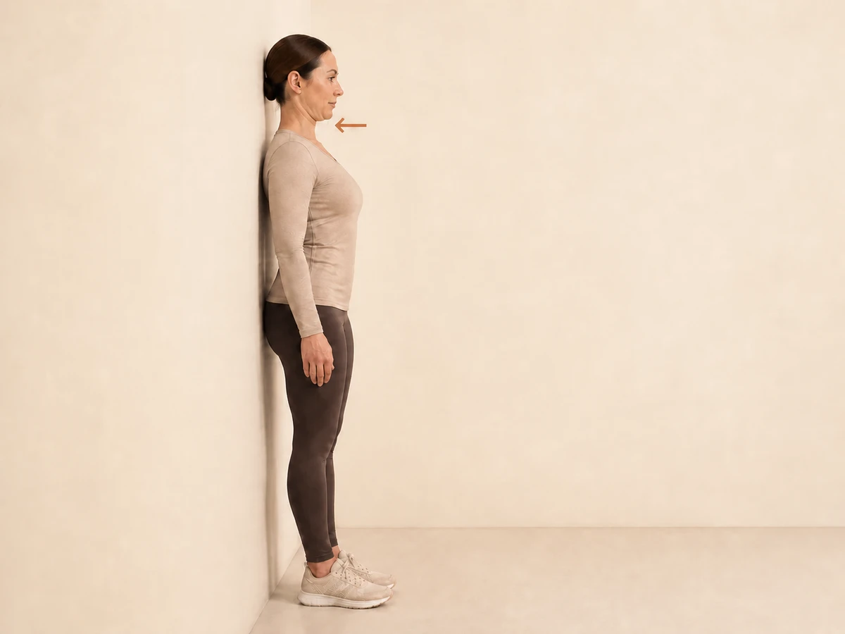 Chin Tucks — finishing position