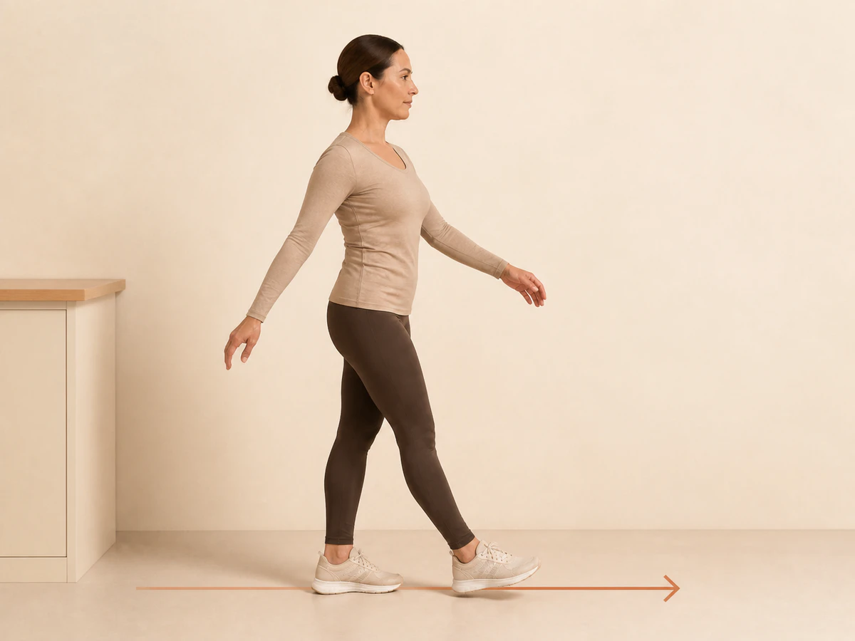 Heel-to-Toe Walking — finishing position