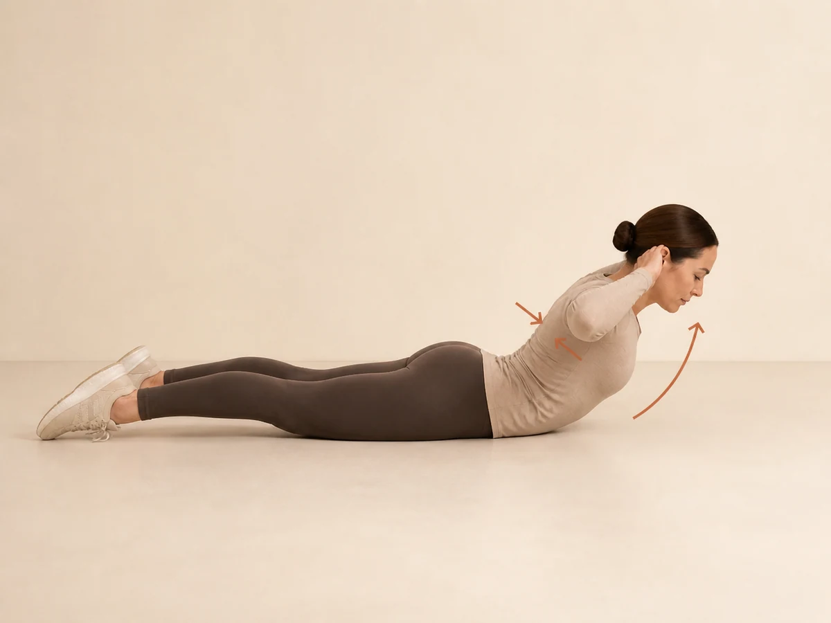 Prone Back Extension — finishing position