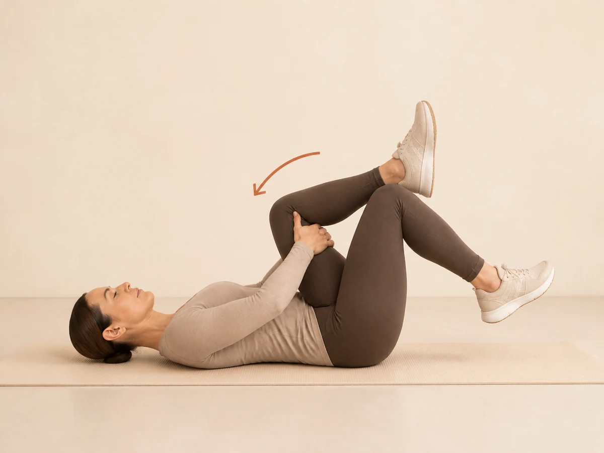Figure-Four Glute Stretch — finishing position